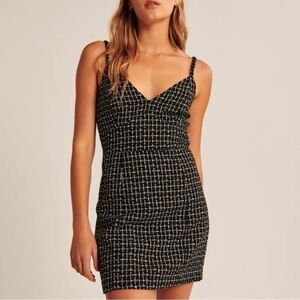 Abercrombie & Fitch Mara Tweed Black and White Mini Dress Sz XS